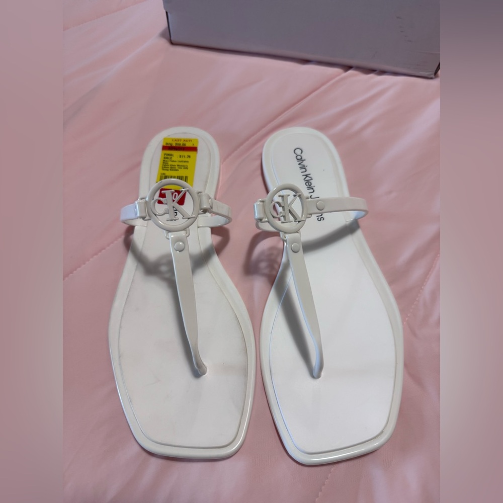 Calvin Klein White Sandals